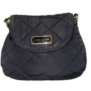 Marc Jacobs Black Quilted Nylon Messenger Bag